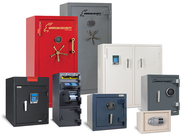 A selction of AMSEC safes A selction of AMSEC safes