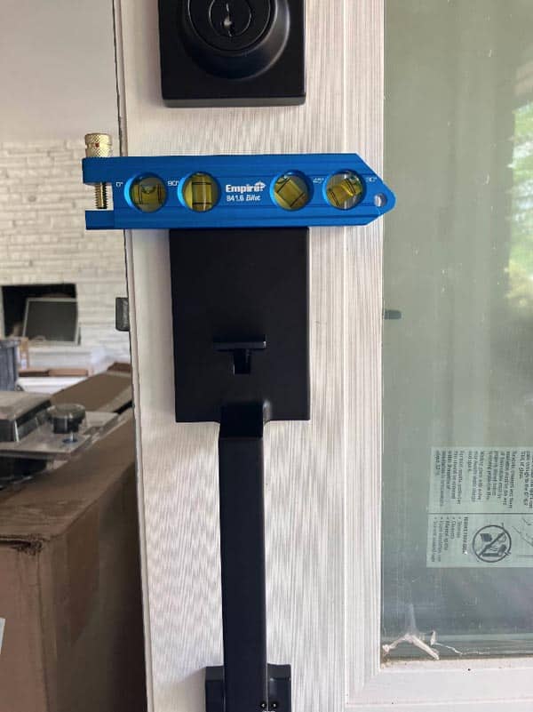 residential door lock handle installation