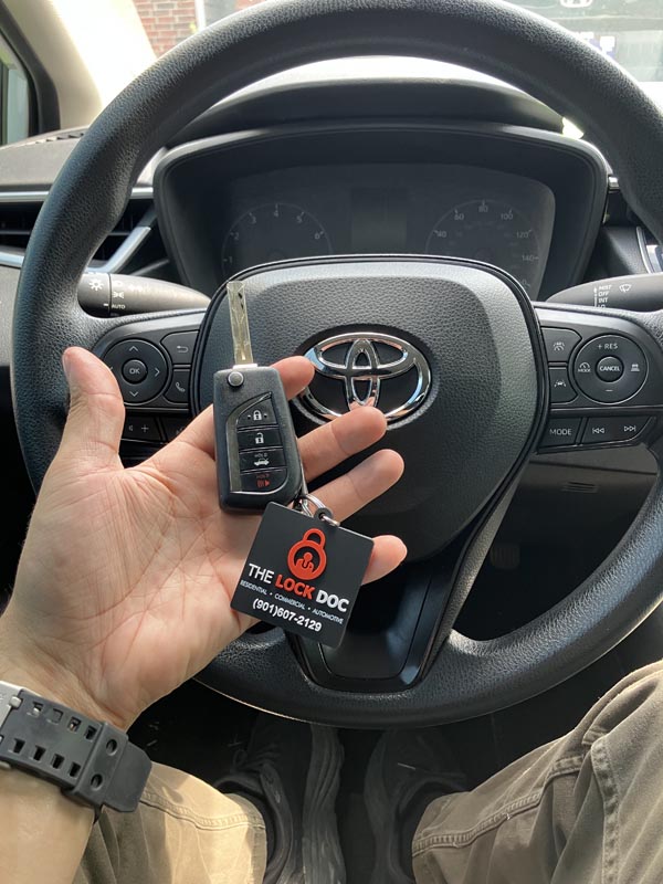 Programmed a new flip key for a Toyota.